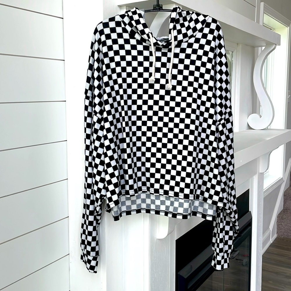 Juniors Crop Sweater Hoodie